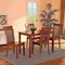 Baxton Studio Erion Modern and Contemporary Walnut Brown Finished Wood 5-Piece Dining Set 184-11427-8959-Zoro - alternate 8